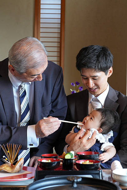 istock A man feeds a baby with a spoon 2249691936