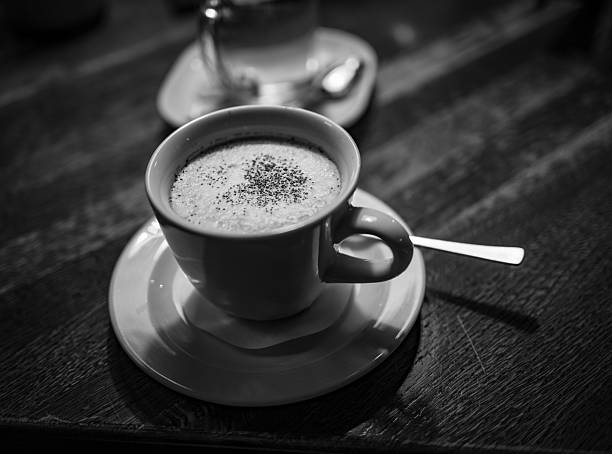 cup of coffee  on a wooden table