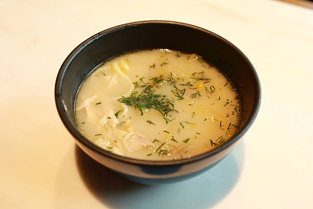 istock Creamy noodle chicken soup with fresh dill 2249698484