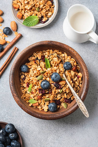 istock Homemade oat granola with raisins and nuts 2249703996