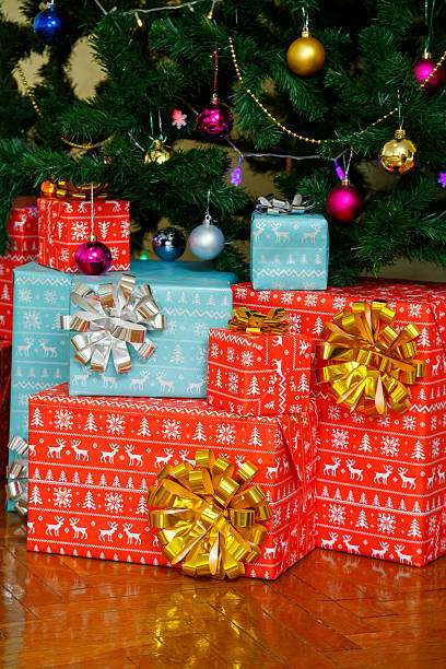 istock Gifts, gift wrapping, bow on boxes, christmas boxes 2249704179