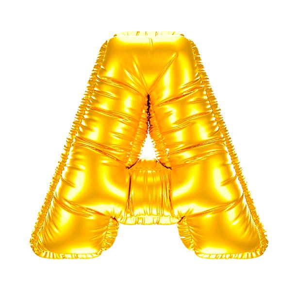 istock Golden Metallic Balloon Letter A 2249706227