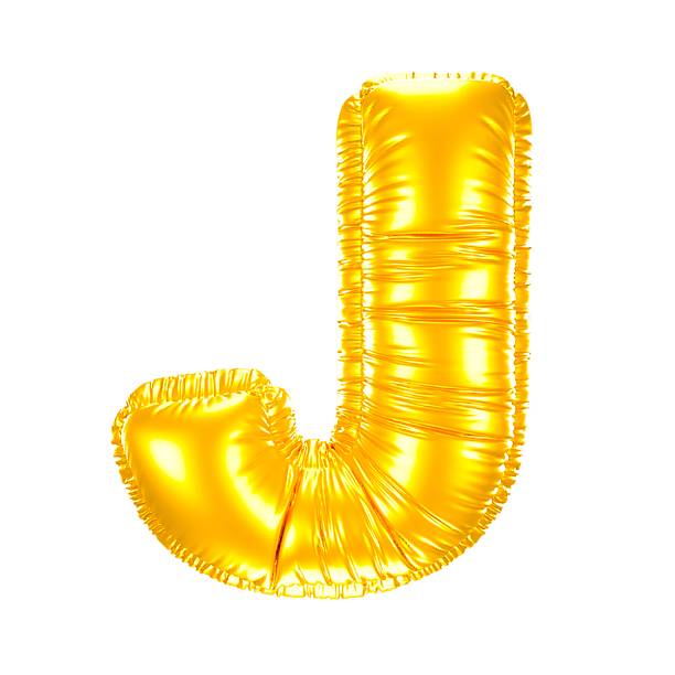 istock Golden Metallic Balloon Letter J 2249706247