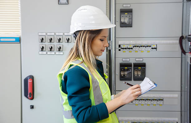 istock Female Engineer Performing Hands-On Inspection and Maintenance in Advanced Control Room of Renewable Energy Facility 2249707902