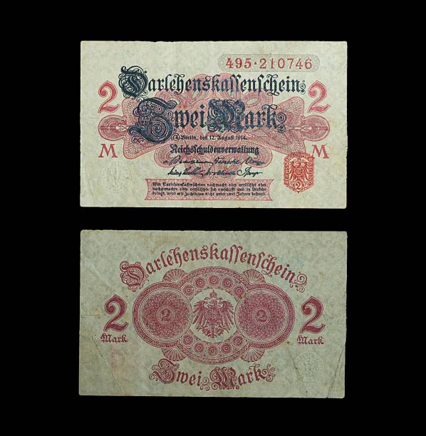 istock Historical 2 Mark currency note issued in 1912 by the German government. 2249712836