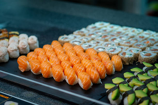 istock Assortment of Fresh Sushi Rolls and Nigiri 2249713732