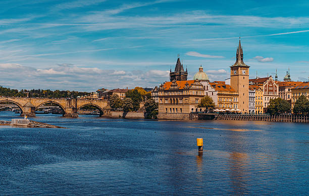istock Prague Old Town panorama with historic buildings and river. 2249718366