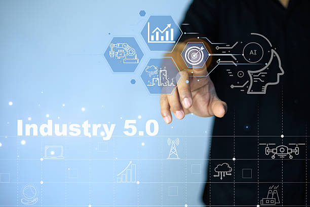 istock Industry 5.0 concept with AI and automation, including technology icons including artificial intelligence, artificial intelligence, manufacturing innovation, industrial infographics. 2249719931