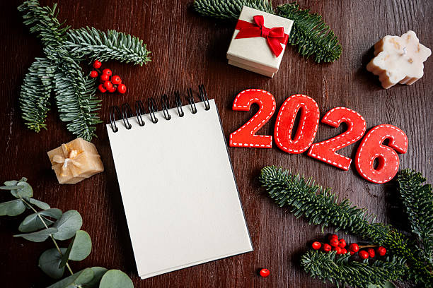 istock 2026 New year goals notebook with festive decorations 2249723983