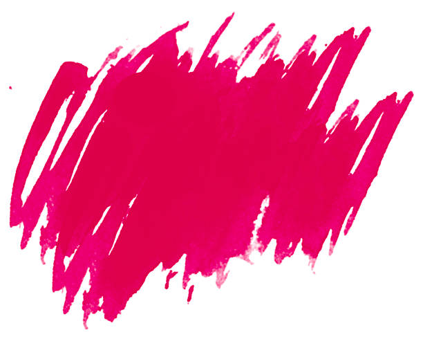 Vivid Red Watercolor Brush Strokes on White Background