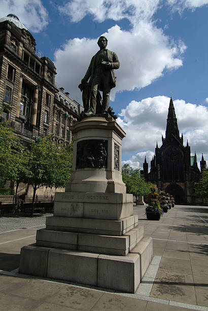 Glasgow - Scotland Statue Glasgow, statue of David Livingstone in Cathedral precinct United Kingdom 2025