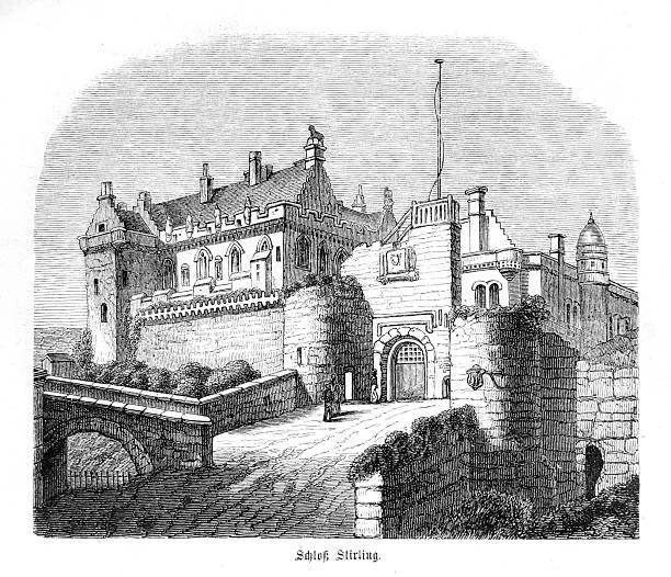 istock Stirling Castle Entrance and Gatehouse, Scotland, 19th Century Engraving 2249742238