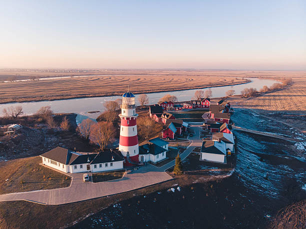 istock A beautiful Scenic Lighthouse offering a breathtaking River View at delightful Sunrise 2249744384