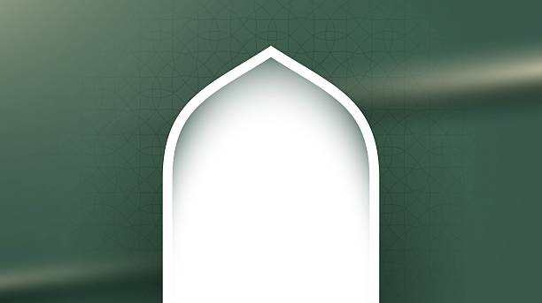 istock Islamic background with mosque arch in waving green background. islamic background 2249744733