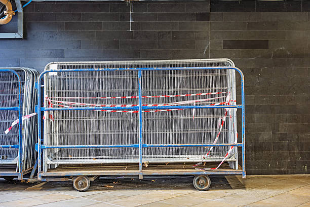 istock Mobile fences for temporary barriers in London 2249750154