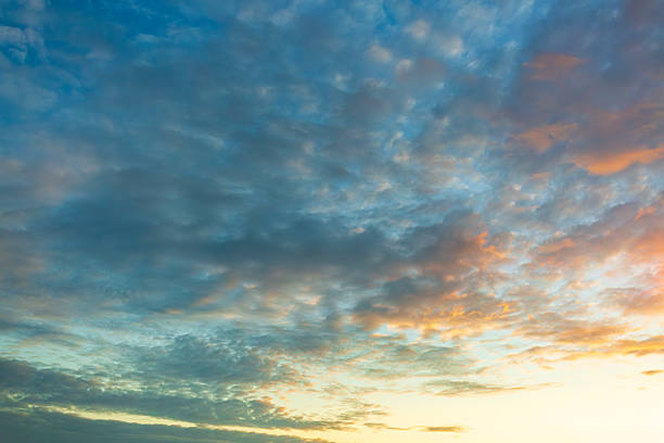 istock Sky and clouds backdrop during sunrise and sunset,Beautiful Panoramic View of Cloudscape during a colorful sunset or sunrise. Taken on the West Coast of British Columbia, Canada. 2249756643