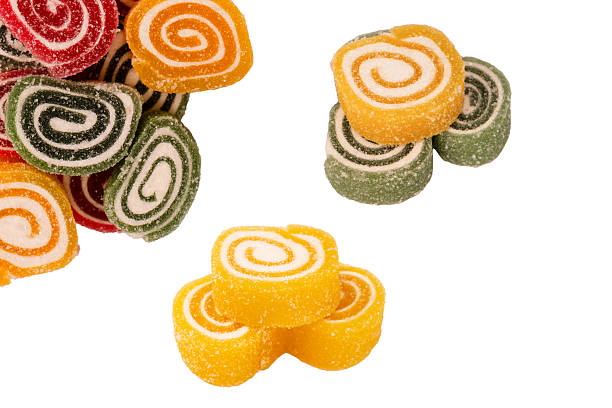 istock Jelly sweet candy roll isolated on a white background. Marmalade candy. 2249758548