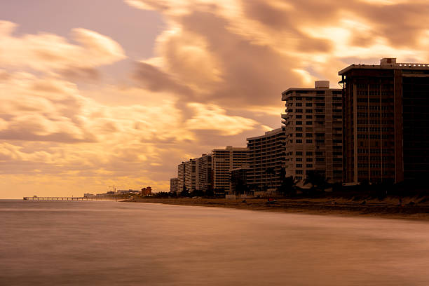 Dramatic sunset Boca Raton Florida 2025 stock photo