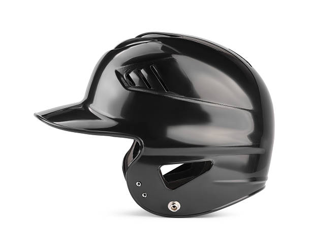 istock Black protective helmet isolated on white. Sports equipment 2249767645