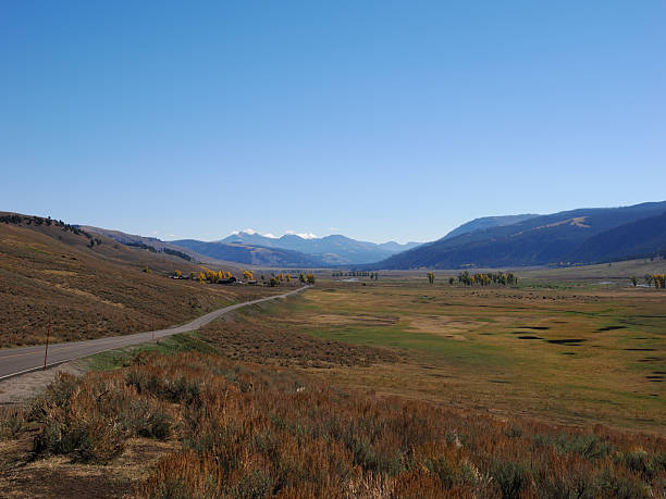 istock High Resolution View of Scenic Road in Yellowstone Lamar Valley 2249771108