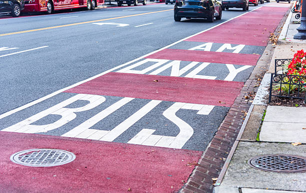 istock Bus Only AM lane in downtown Washington DC 2249776828