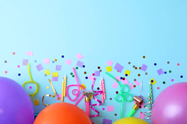 istock Essentials and Decorations for a Colorful and Festive Birthday Party Celebration Event 2249778913