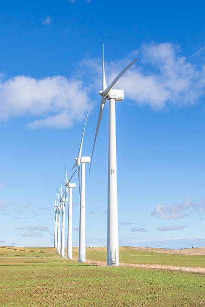 istock Wind farm station on a sunny day in navarre, spain 2249787767