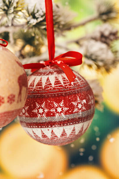 istock Christmas Decoration with Baubles and Holiday Lights 2249788622