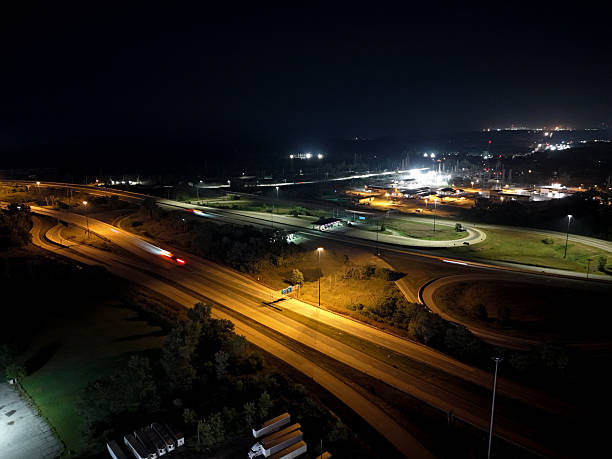 istock Aerial hyperlapse showing heavy traffic moving on a multi-level highway 2249794862