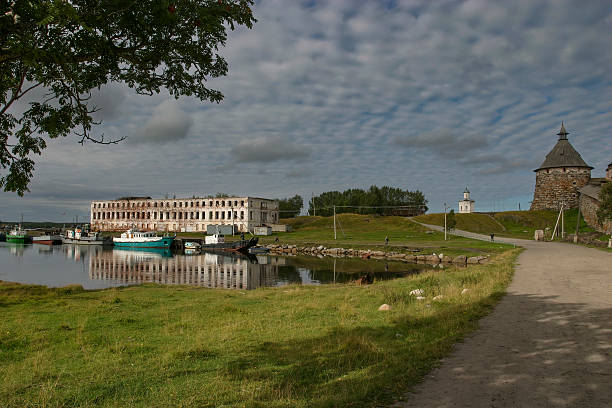 istock Solovetsky Monastery reflected in the bay, White Sea, Russia 2249809963
