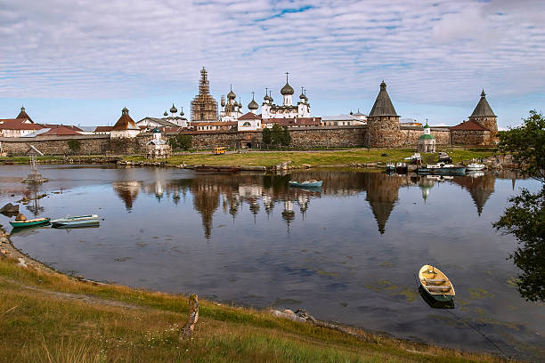 istock Solovetsky Monastery reflected in the bay, White Sea, Russia 2249810034