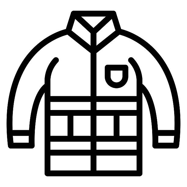 Vector Design Firefighter Jacket Icon Style