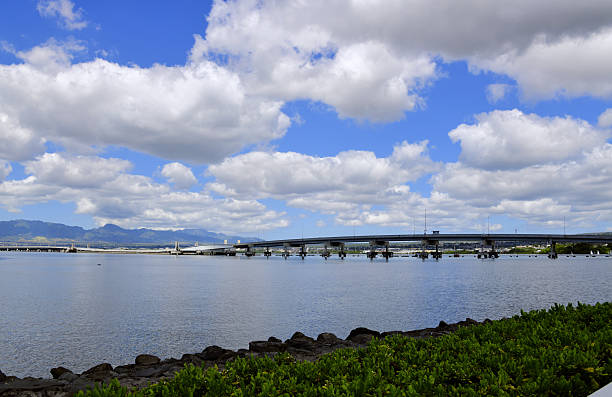 Admiral Clarey Bridge (Ford Island Bridge) Spanning Pearl Harbor, Oahu, Hawaii