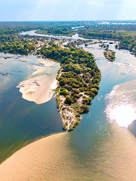 istock island in the Okavango river in Kavango east region 2249826595