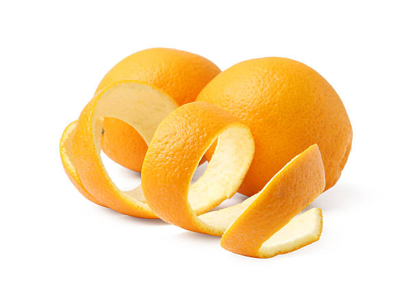 istock Ripe oranges with peel isolated on white 2249833327