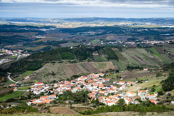 istock Village in valley below Montejunto ridge 2249836372