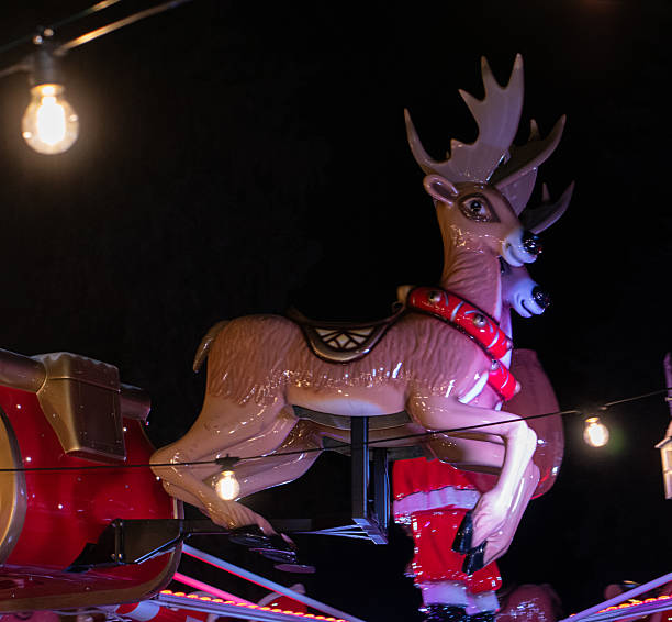 istock Christmas Carousel with Reindeer Figures. 2249842149