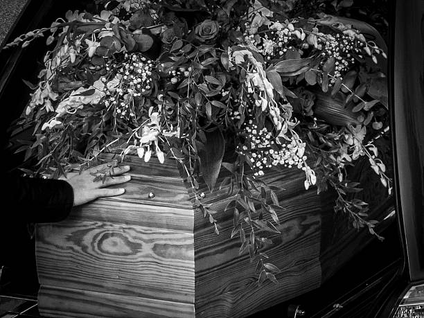 Last farewell on the hearse