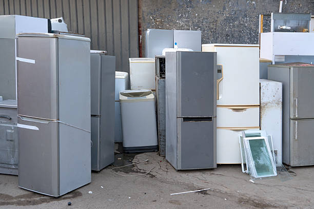 istock close up on old used refrigerator in waste station 2249851848