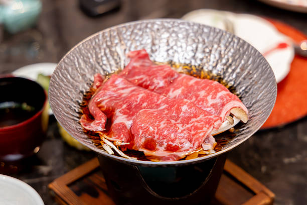 istock Sukiyaki served at dinner in a Japanese hotel 2249855104