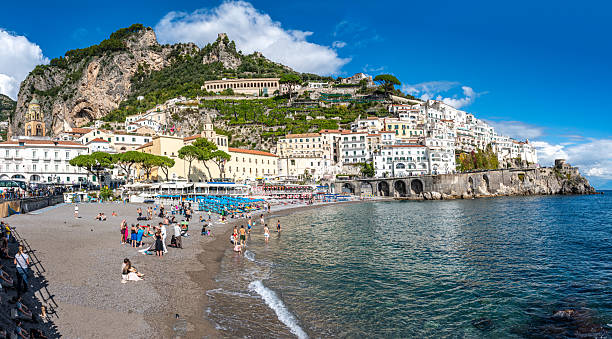 Coastline view in Amalfi in Ravello, Italy.