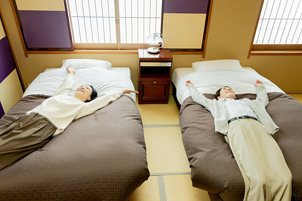Traditional Japanese style bedroom .3D rendering