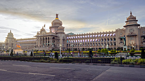 istock Largest legislative building in India - Vidhan Soudha , Bangalore with nice evening blue sky background. 2249870741