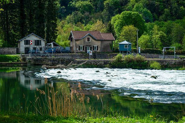 Along the Doubs river in eastern France. The Doubs is a 453-kilometre river in far eastern France which strays into western Switzerland.