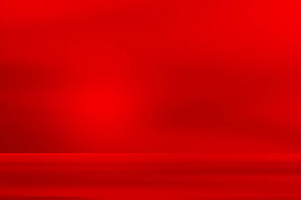 istock Studio style background wall decoration presentation uses white and red tones. with shadows cast from a nearby window, concept creating a decorative 2249874234