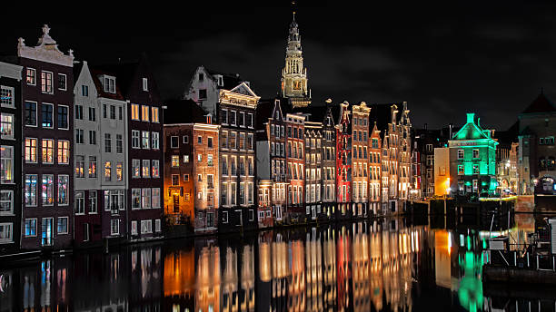 istock Amsterdam Canal Facade at night 2249875245
