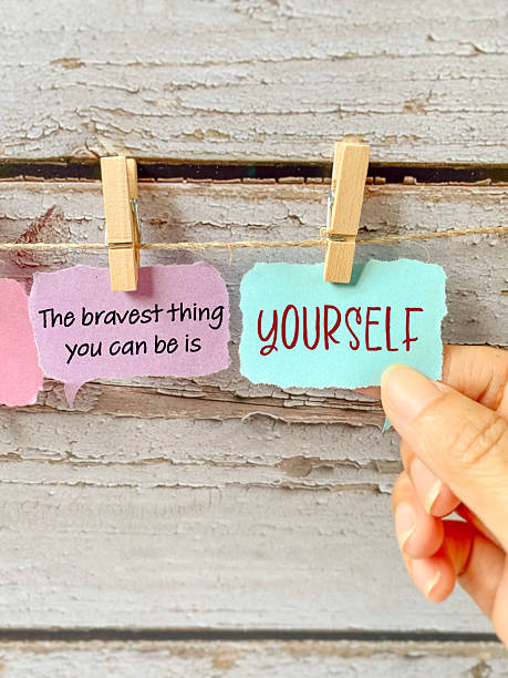 istock The bravest thing you can be is yourself motivational note 2249883706