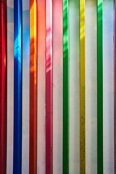 Colorful fence in the park