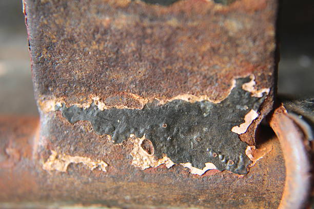 istock Close-up of well illuminated metallic rust 2249894419