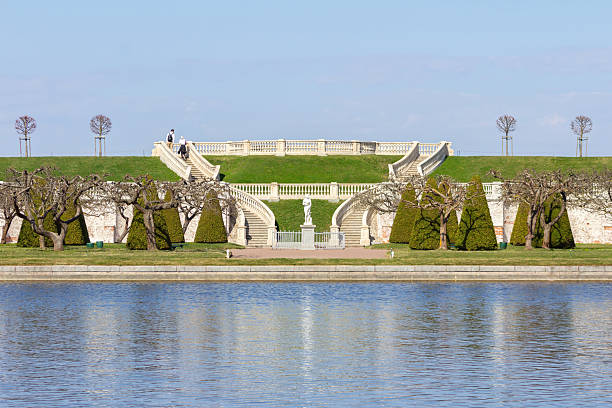 St. Petersburg, Russia - September 15, 2024: (Public place) Autumn at Peterhof Palace is a series of palaces and gardens located in Petergof.
